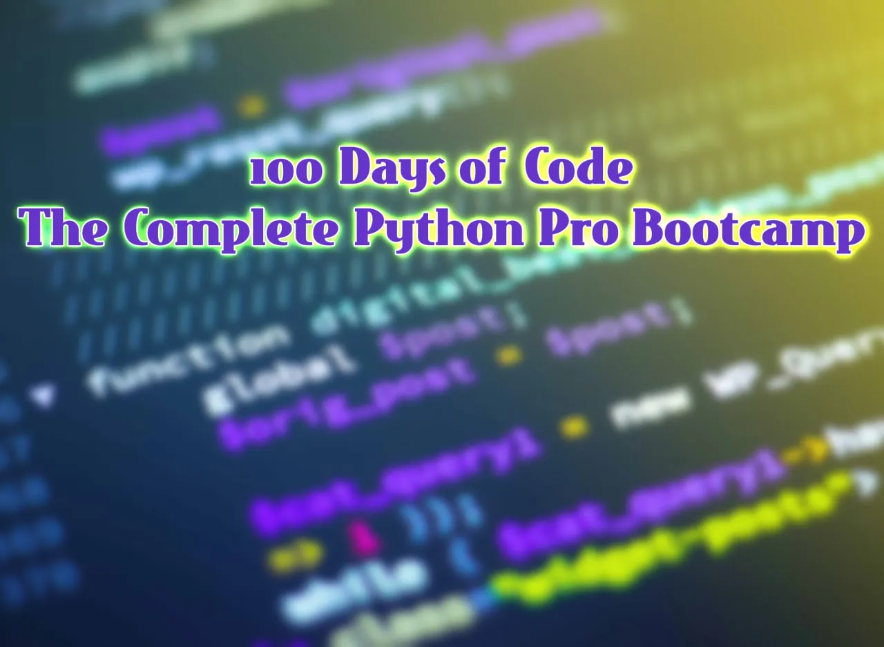 Capa de Baixe 100 Days of Code: Python Pro Bootcamp Dr. Angela Yu