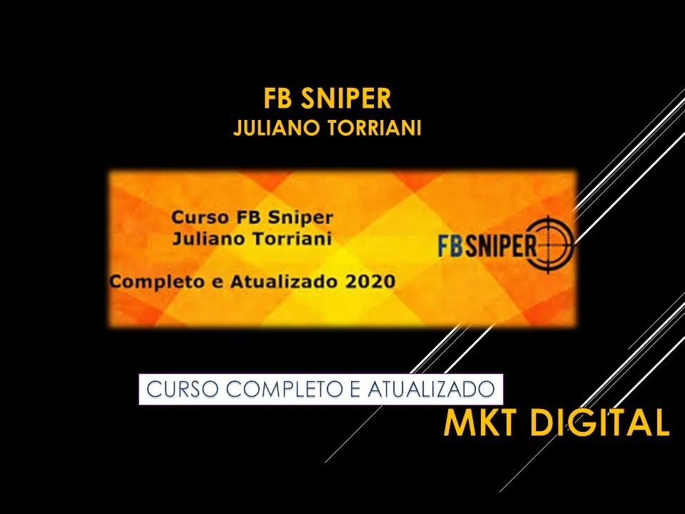 Capa de FB Sniper Juliano Torriani: Baixar Curso Completo