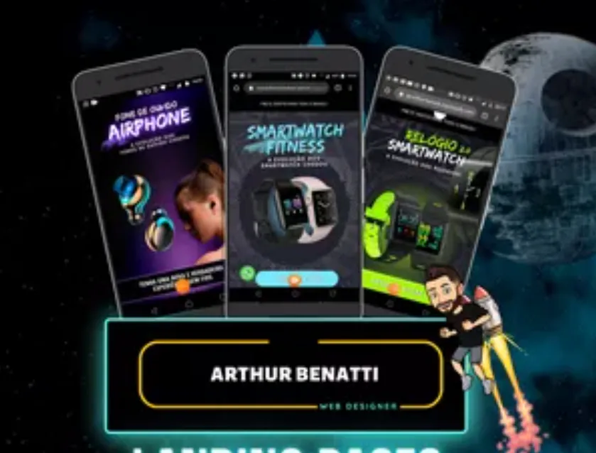 Capa de Landing Canva Arthur Benatti: Baixar Curso Completo