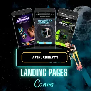 Capa de Landing Canva Arthur Benatti: Baixe Agora o Curso Completo!