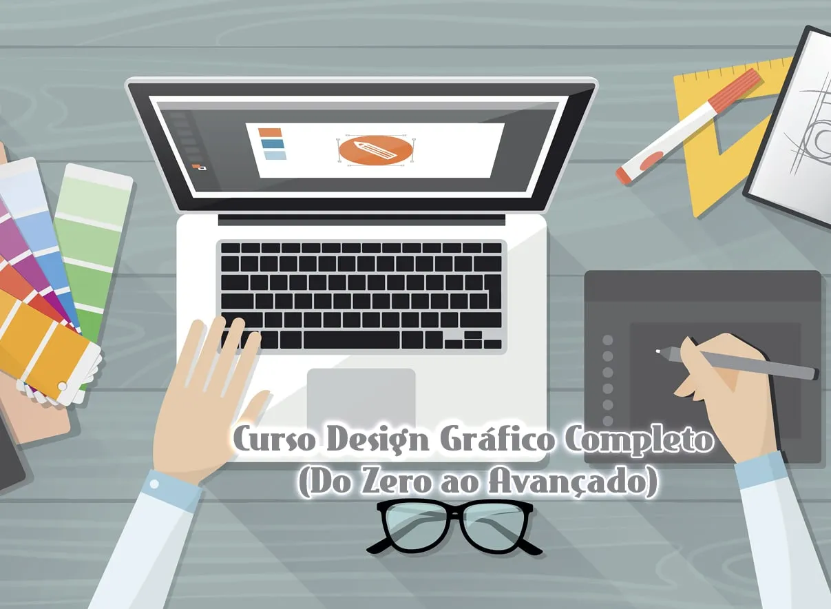 Capa de Curso Design Gráfico Udemy: Baixar Completo (28h) 2019