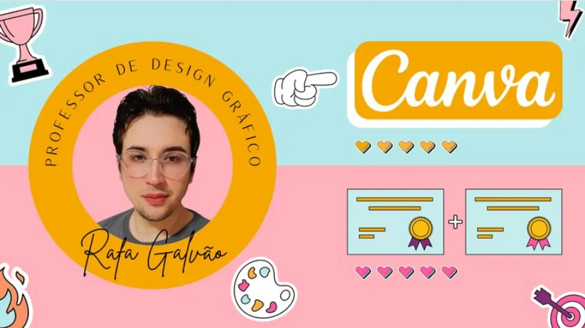 Capa de Baixar Canva Design Descomplicado Rafael Galvão: Curso 2022