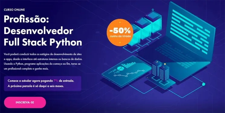 Capa de Baixar Curso Desenvolvedor Full Stack Python Completo | EBAC