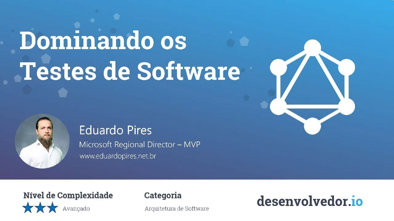 Capa de Dominando Testes de Software: Baixar Curso Eduardo Pires