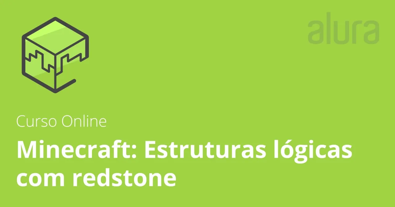 Capa de Alura Minecraft Redstone: Baixar Curso Completo 2020