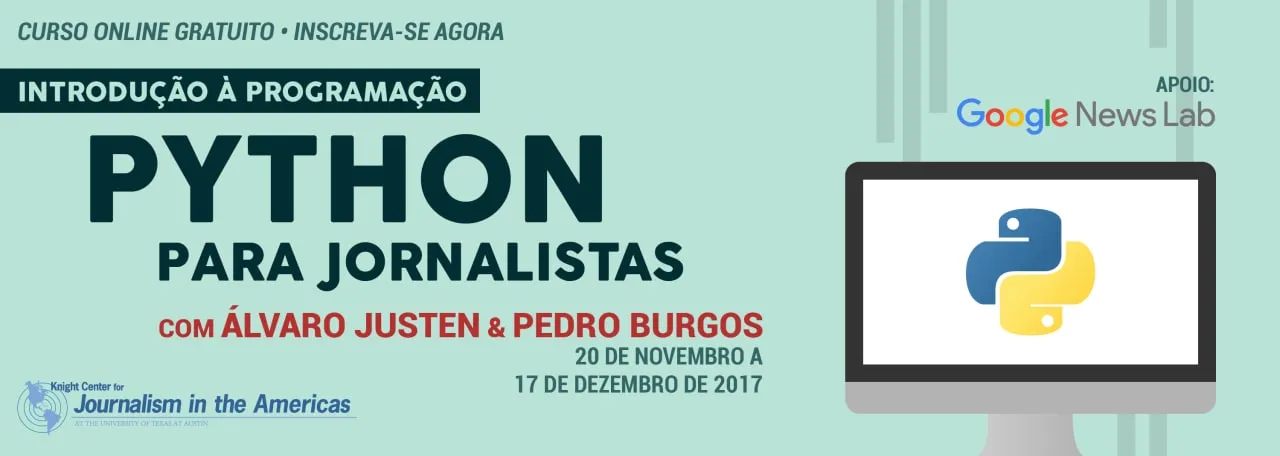Capa de Python para Jornalistas: Baixar Curso Completo The University of Texas