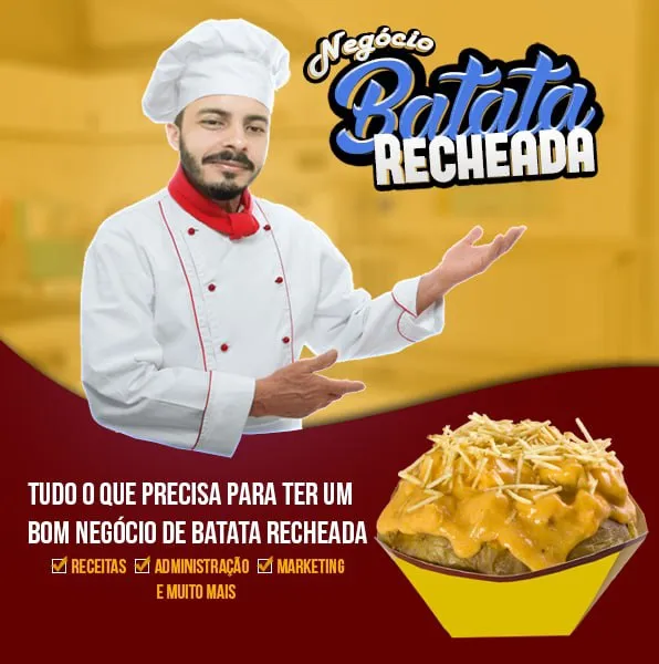 Capa de Baixar Curso Negócio Batata Recheada: Lucratividade Rápida!