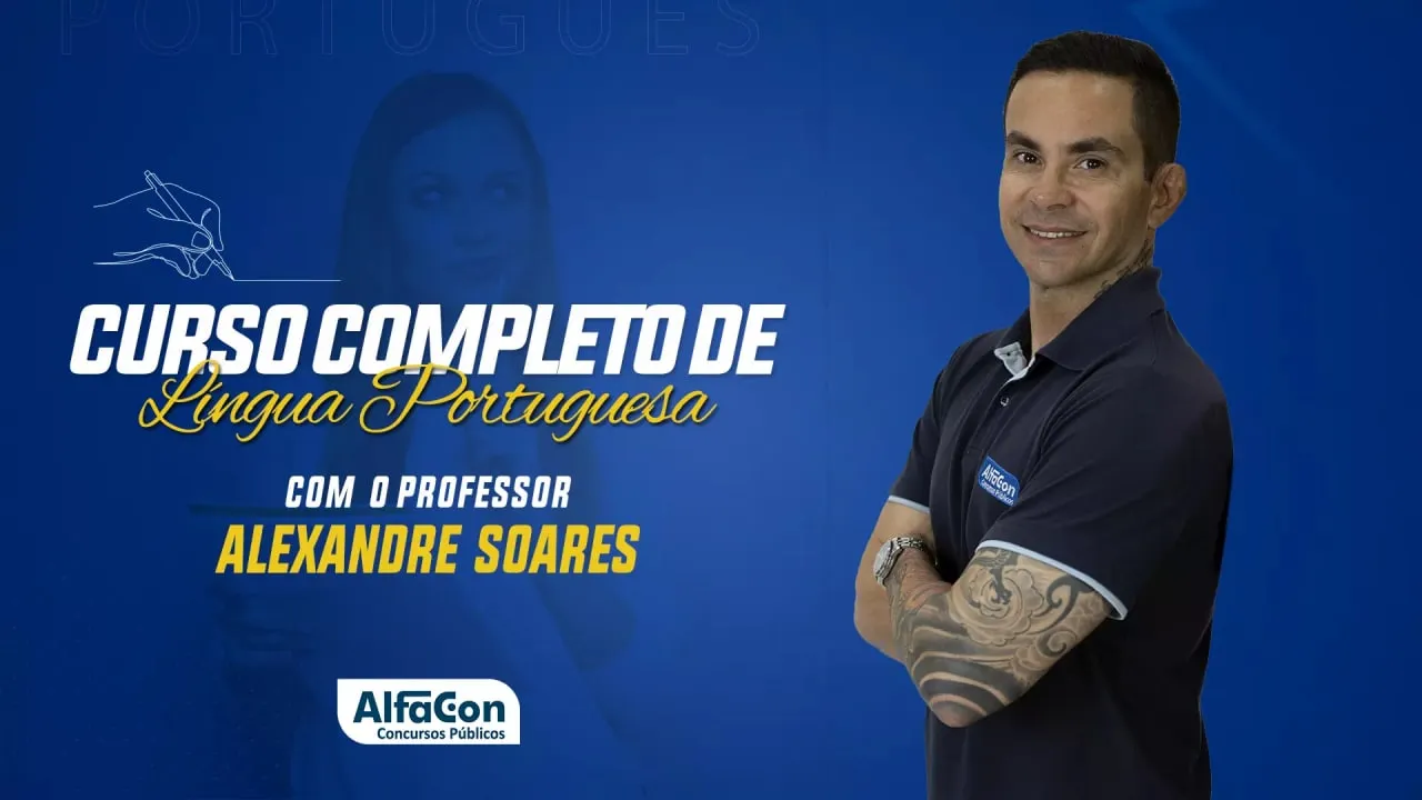 Capa de Curso Português Alexandre Soares: Baixar Agora [Alfa Concursos]