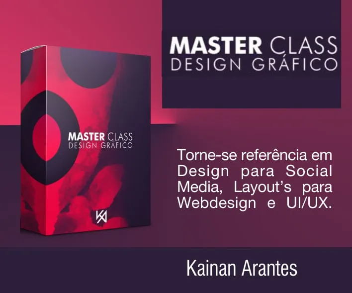 Capa de Master Class Design Gráfico Kainan Arantes: Download Rápido!