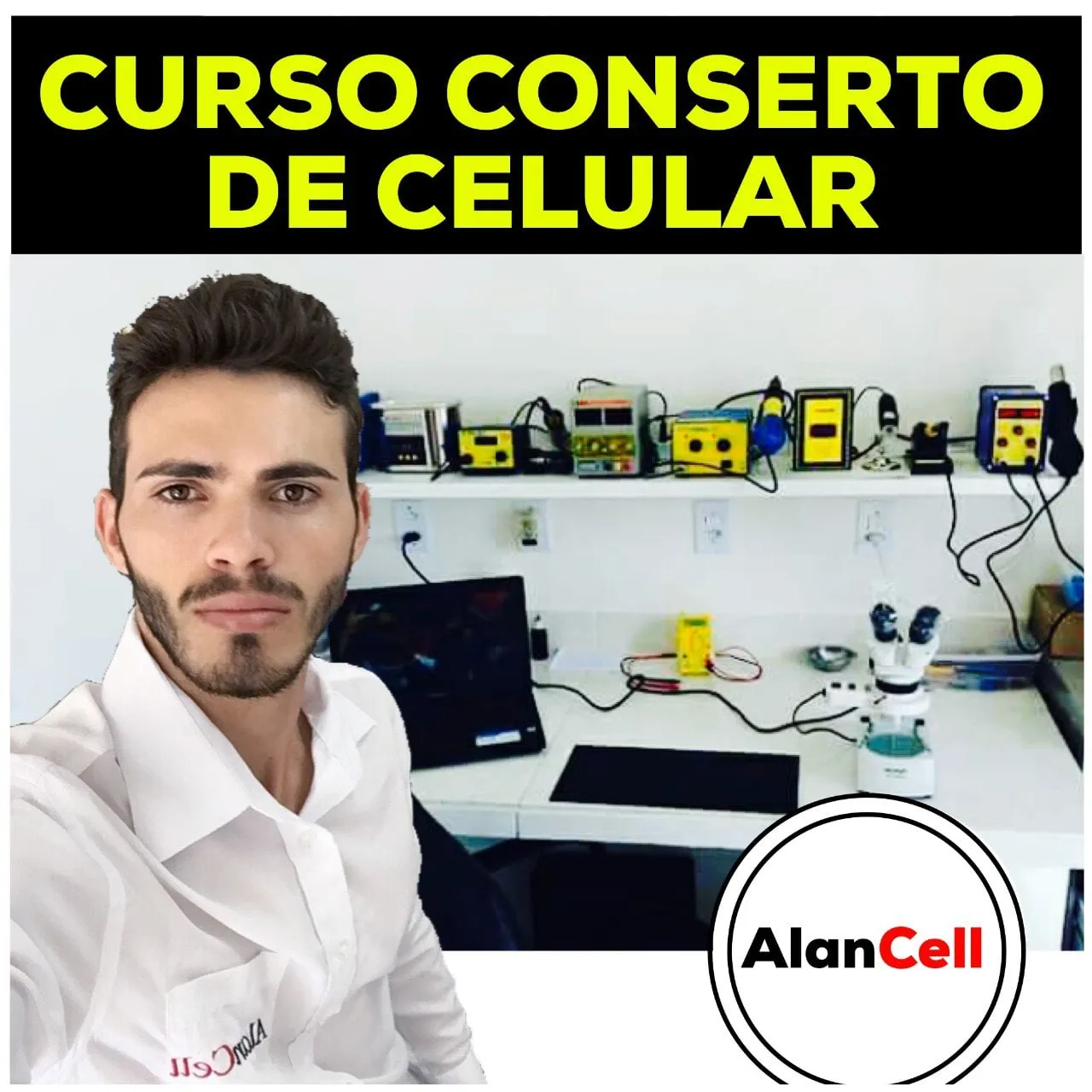 Capa de Curso Conserto de Celular Alan Cell: Download Completo