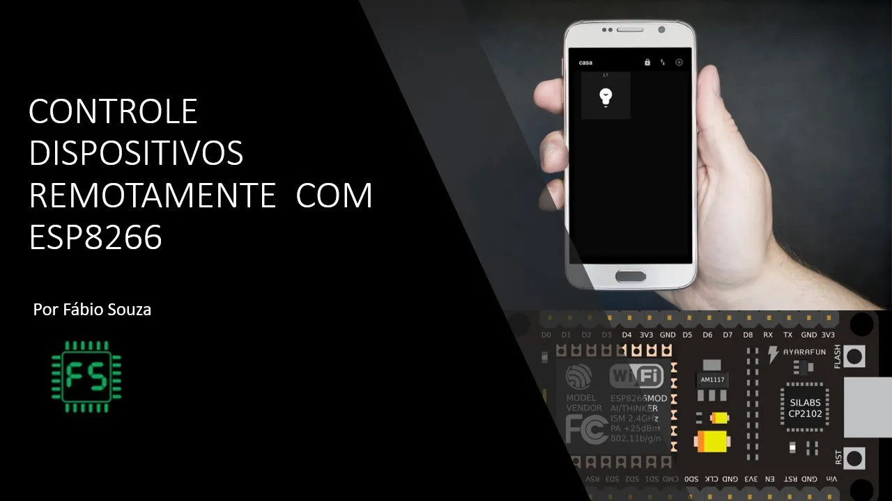 Capa de Curso ESP8266 Fábio Souza: Baixar Controle Remoto IoT