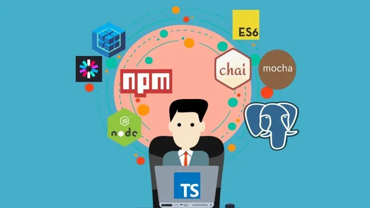 Capa de TypeScript, Node.js, Postgres: Baixe Projeto Web Completo 2024