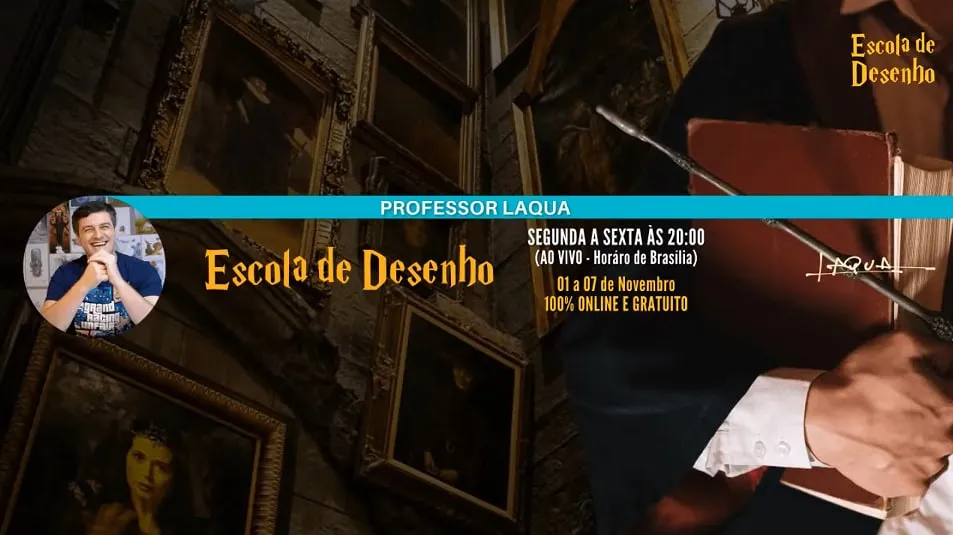 Capa de Baixar Escola de Desenho Professor Laqua – Curso Completo