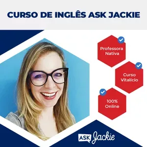 Capa de Curso Ask Jackie 2.0: Baixar Aulas de Inglês com Nativos!