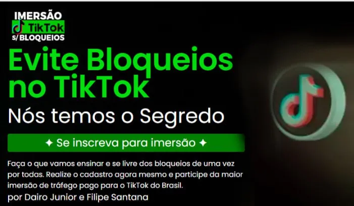 Capa de Baixar Imersão TikTok Ads: Fim do Bloqueio (Filipe Santana)