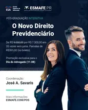 Capa de Pos Graduação Novo Direito Previdenciário ESMAFEPR 2022: Baixar Agora!