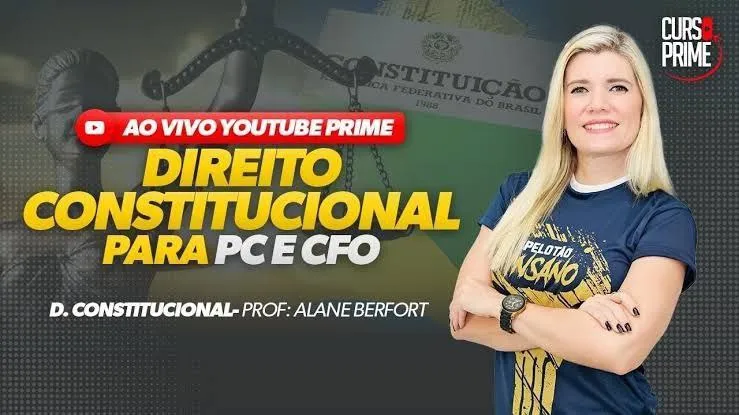 Capa de Direito Constitucional PC/CFO: Baixar Curso Alane Berfort