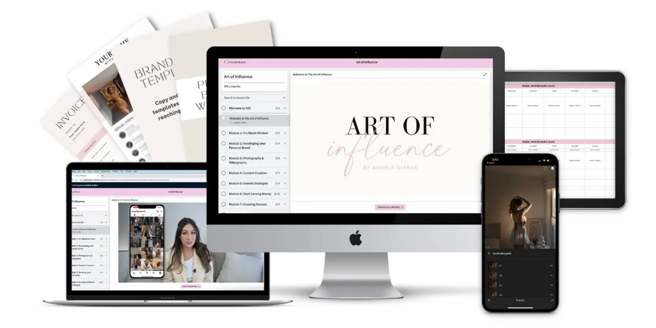Capa de Baixar “Art Of Influence” de Angela Giakas: Curso Completo