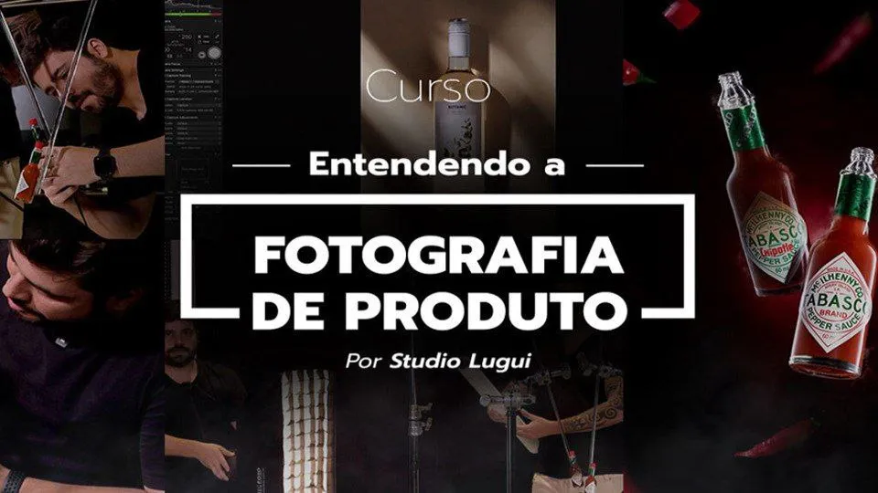 Capa de Baixar Curso Fotografia de Produto Studio Lugui PDF Completo