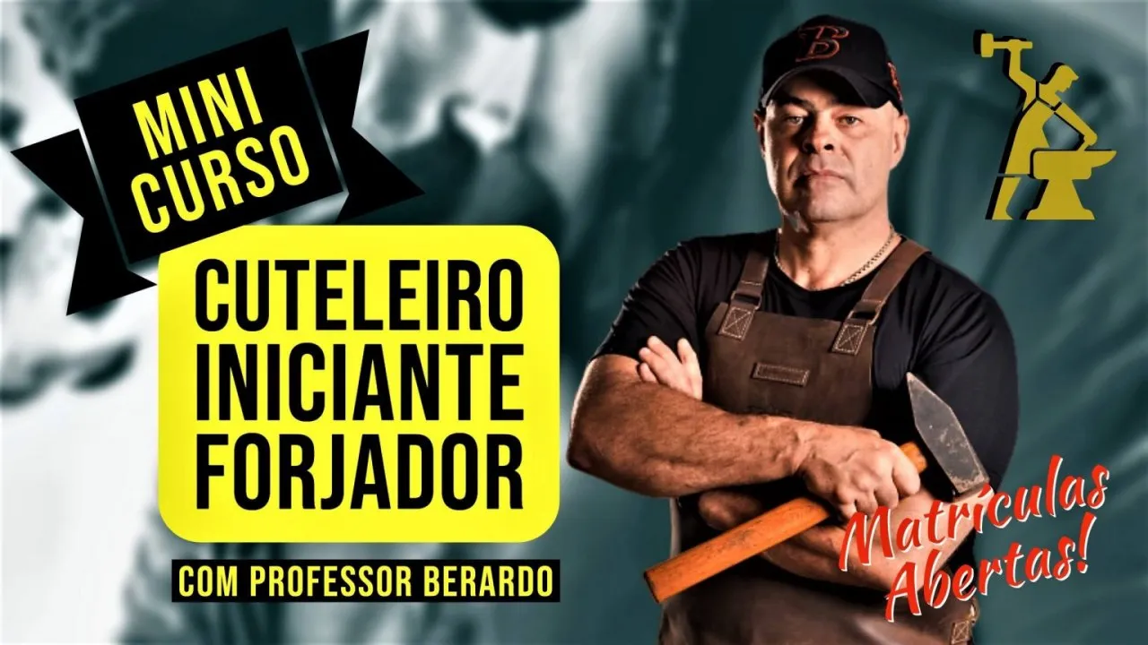 Capa de Mini Curso Cuteleiro Berardo: Download Rápido para Forjar Suas Lâminas