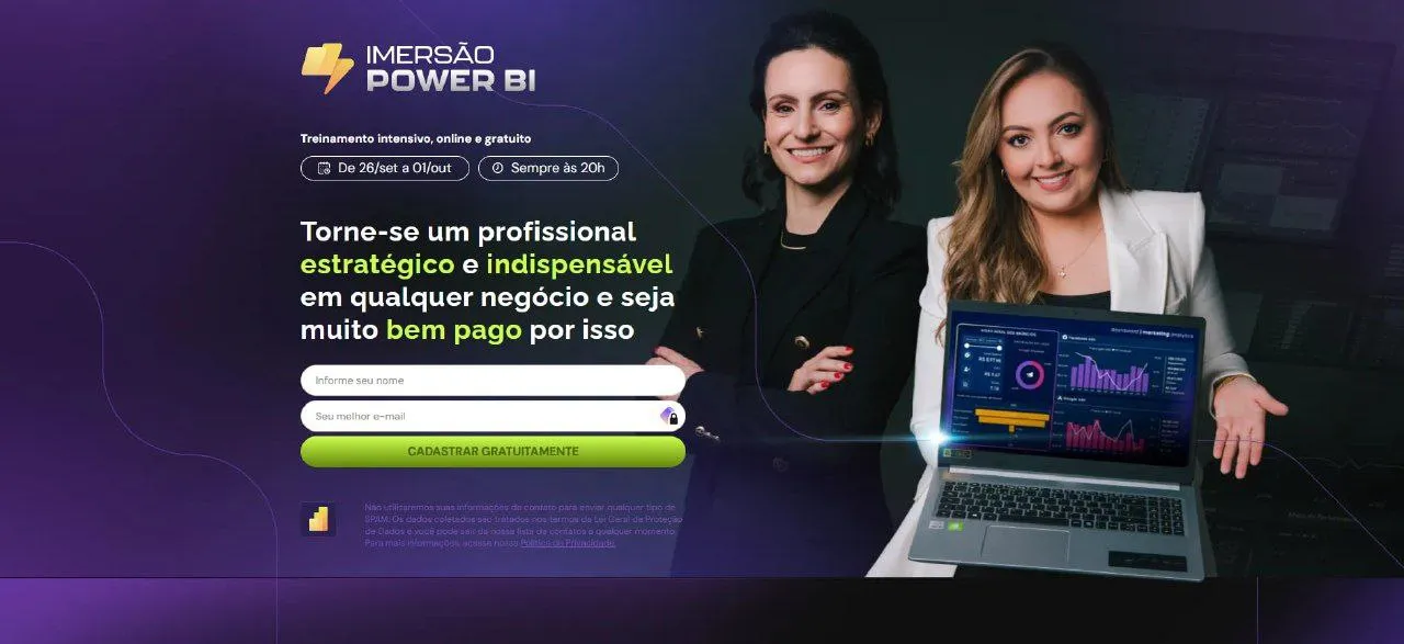 Capa de Baixar Imersão Power BI Karine Lago e Letícia Smirelli Completo