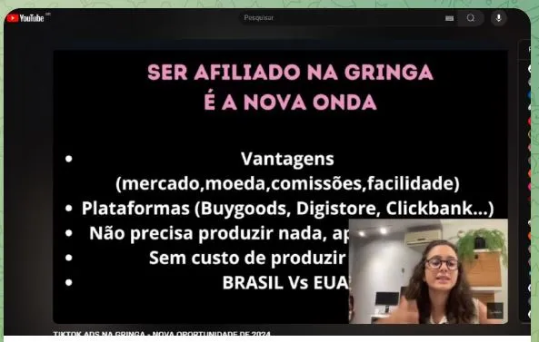 Capa do Produto: TIKTOK ADS NA GRINGA - MARJORIE CAPOBIANCO